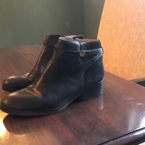 Tory Burch leather and suede ankle boots